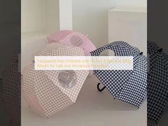 Transparent Kids Umbrella with 19-inch 8 Ribs and 300g Weight for Safe and Windproof Protection